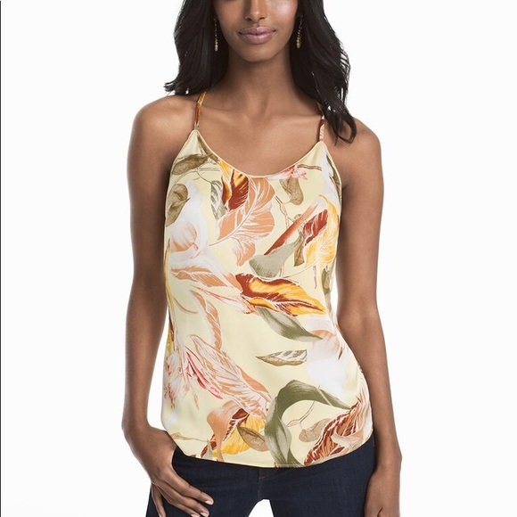 White House Black Market Tops - {WHBM} Floral Lace Back Havana Cami